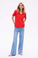 T-shirt Damski Mango BS Czerwony