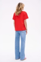 T-shirt Damski Mango BS Czerwony