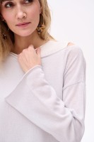 Sweter Damski Two In One Light Grey