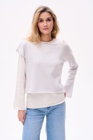 Sweter Damski Two In One Light Grey