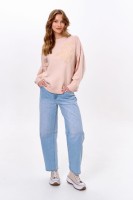 Sweter Damski Winter Roses Warm Beige