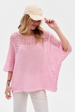 Sweter Damski Paka Paka Baby Pink