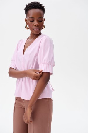 Bluzka Damska Alie Tiny Stripes Powder Pink