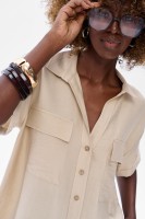 Koszula Damska Tassel Light Beige