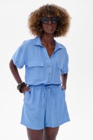 Koszula Damska Tassel Blue