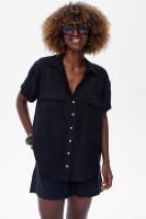 Koszula Damska Tassel Black