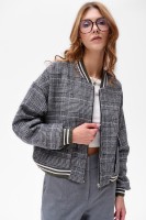 Kurtka Damska Emily Black / Off White Check