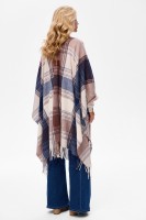 Ponczo Damskie AW24 #13 Krata Jeans