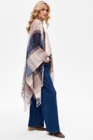 Ponczo Damskie AW24 #13 Krata Jeans