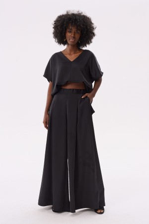Spodnie Damskie Cygaro Black