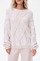 Sweter Damski Pad Ecru