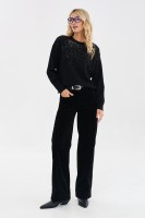 Spodnie Damskie Sztruks 9257 Black