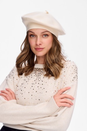 Beret Damski MZ 7607 Beige / 002