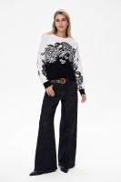 Sweter Damski Jui Black / Off white Check