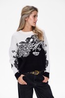Sweter Damski Jui Black / Off white Check