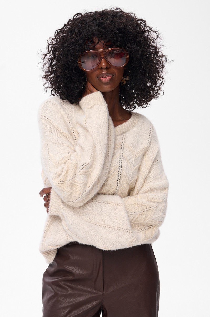 Sweter Damski Kolise Light Beige