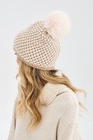 Czapka Damska Zahra Warm Beige / Ecru