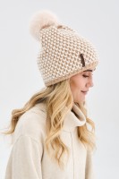 Czapka Damska Zahra Warm Beige / Ecru
