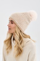 Czapka Damska Zahra Warm Beige / Ecru