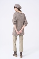Sweter Damski Ramka BS Czekolada Melanż