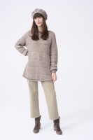 Sweter Damski Ramka BS Czekolada Melanż