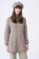 Sweter Damski Ramka BS Czekolada Melanż