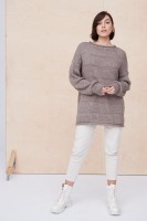 Sweter Damski Ramka BS Czekolada Melanż