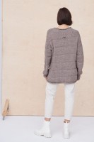 Sweter Damski Ramka BS Czekolada Melanż