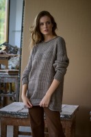 Sweter Damski Ramka BS Czekolada Melanż