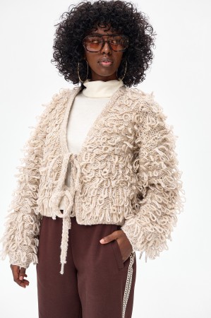 Kardigan Damski S1013-2 Light Beige