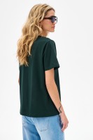 T-shirt Damski Mango Dark Green
