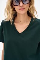 T-shirt Damski Mango Dark Green