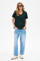 T-shirt Damski Mango Dark Green