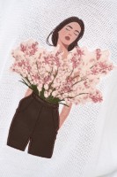 Sweter Damski Blooming Ecru