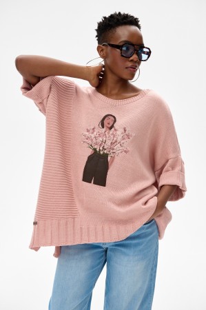 Sweter Damski Blooming Antique pink