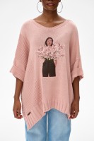 Sweter Damski Blooming Antique pink