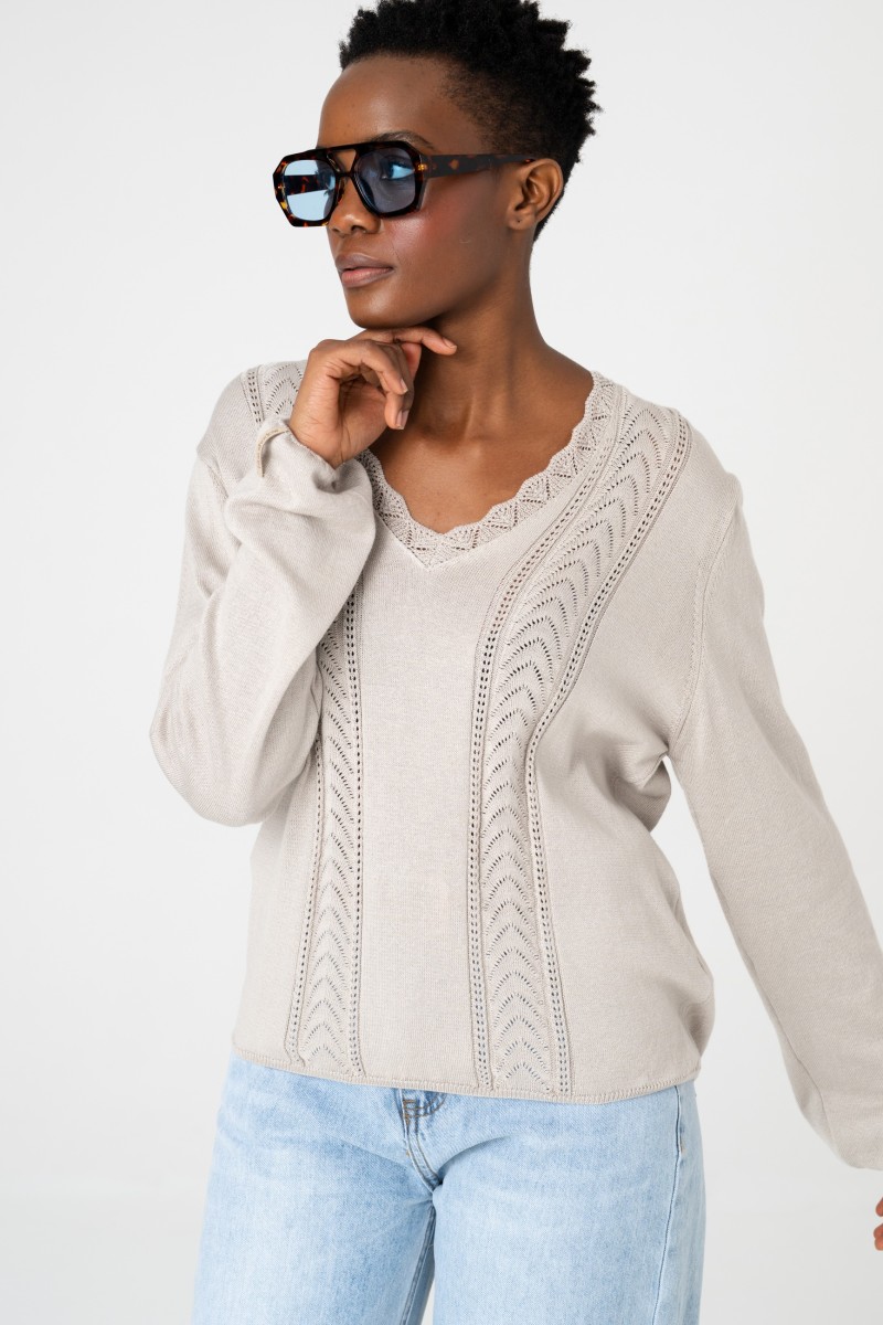 Sweter Damski Poze Stone
