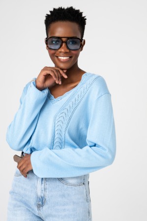 Sweter Damski Poze Blue
