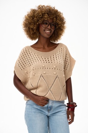 Bluzka Damska Haks Light Beige
