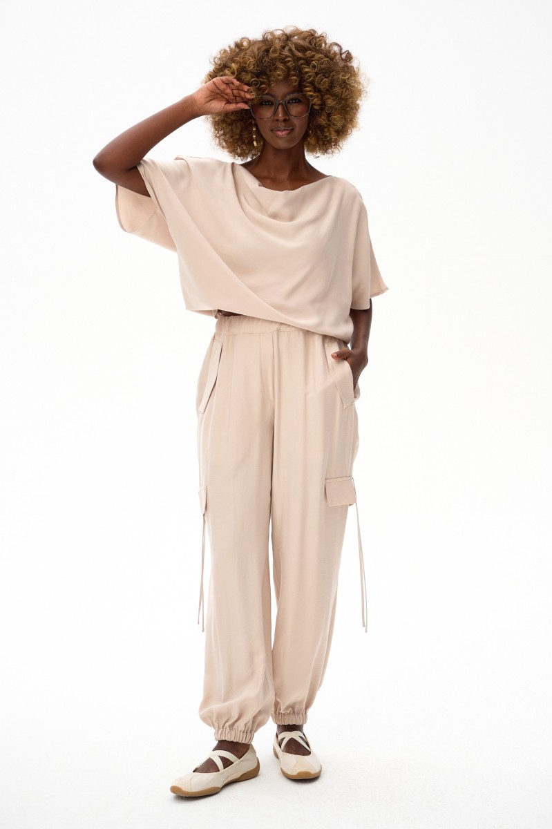 Spodnie Damskie Neri Light Beige