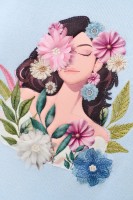 Bluzka Damska Garden Light Blue