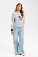 Bluzka Damska Belisiti Light Blue