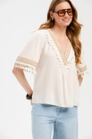 Bluzka Damska Amanda Light Beige