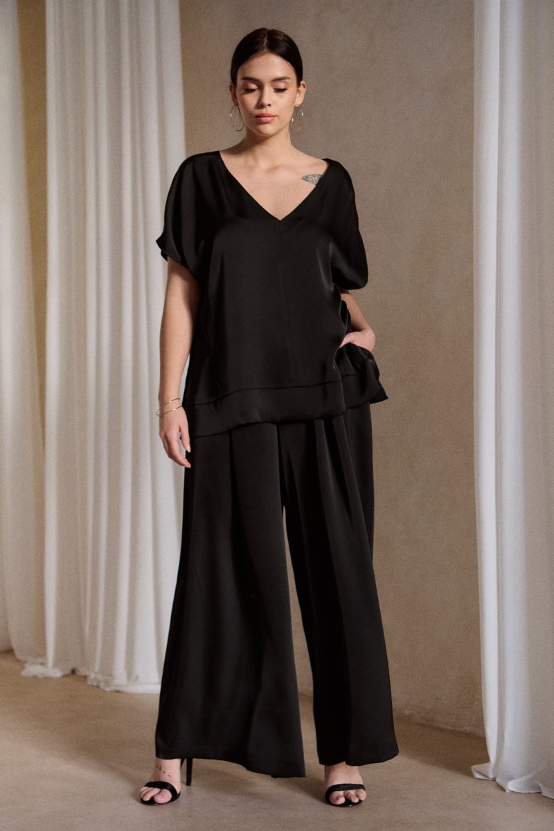 Bluzka Damska Cygaro Plus Size Czarny