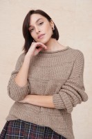 Sweter Damski Ramka BS Beż Melanż