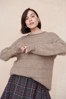 Sweter Damski Ramka BS Beż Melanż