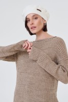Sweter Damski Ramka BS Beż Melanż