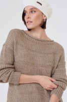 Sweter Damski Ramka BS Beż Melanż