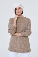 Sweter Damski Ramka BS Beż Melanż