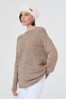 Sweter Damski Ramka BS Beż Melanż